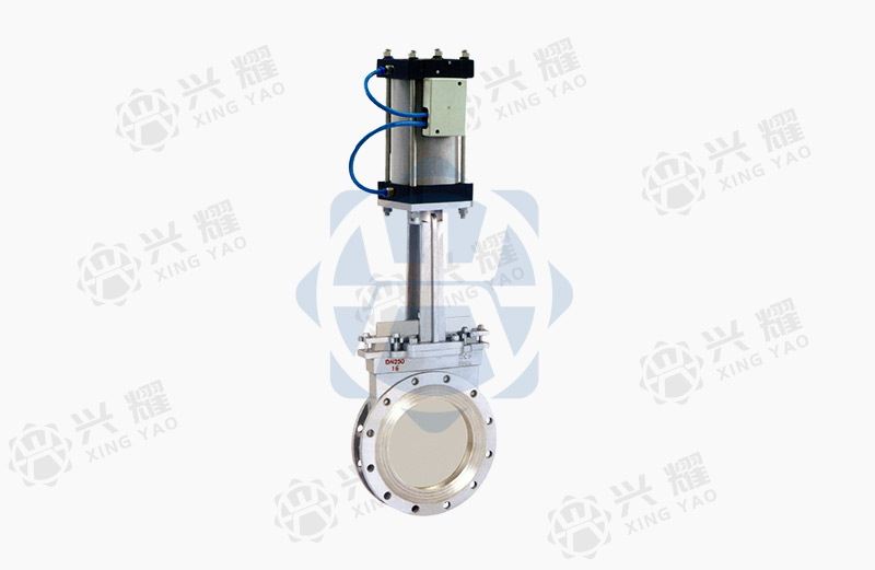 Pneumatic knife gate valve